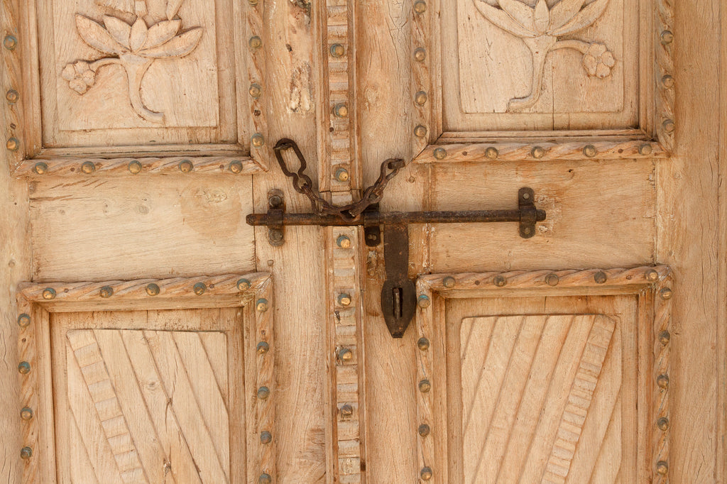 Monumental Antique Indian Teak Krishna Door (Trade)