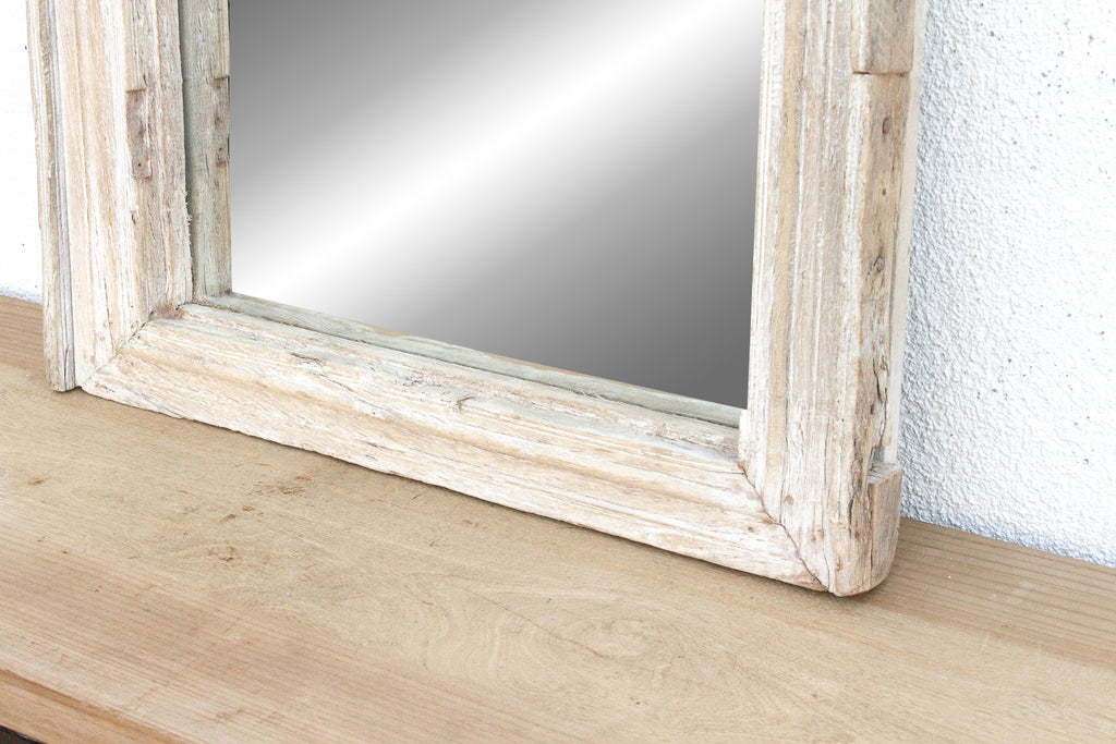 Robust Framed Architectural Salvage Teak Mirror (Trade)