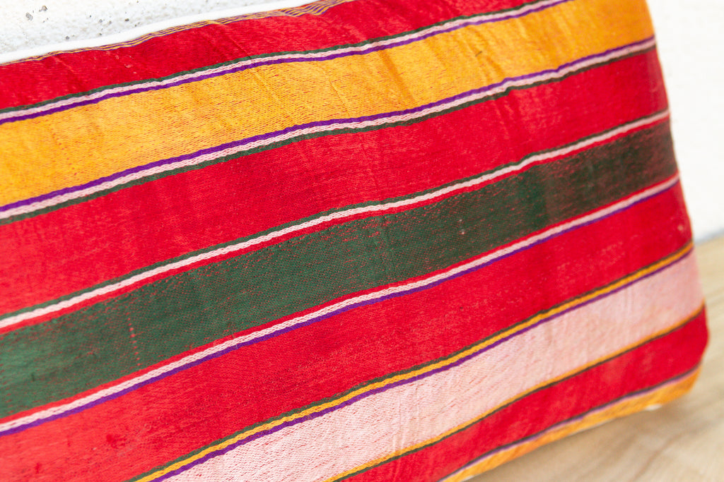 Kora Striped Mashru Lumbar Pillow