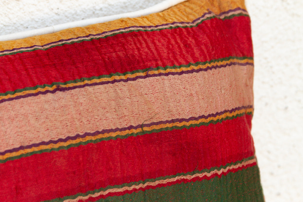 Sayla Striped Mashru Lumbar Pillow