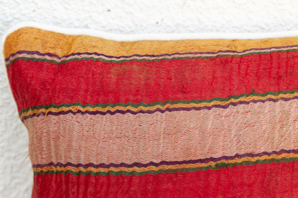 Sayla Striped Mashru Lumbar Pillow
