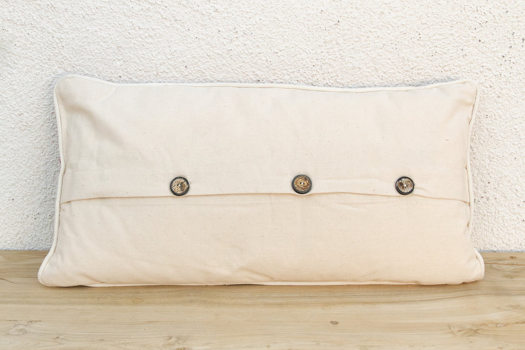 Sayla Striped Mashru Lumbar Pillow