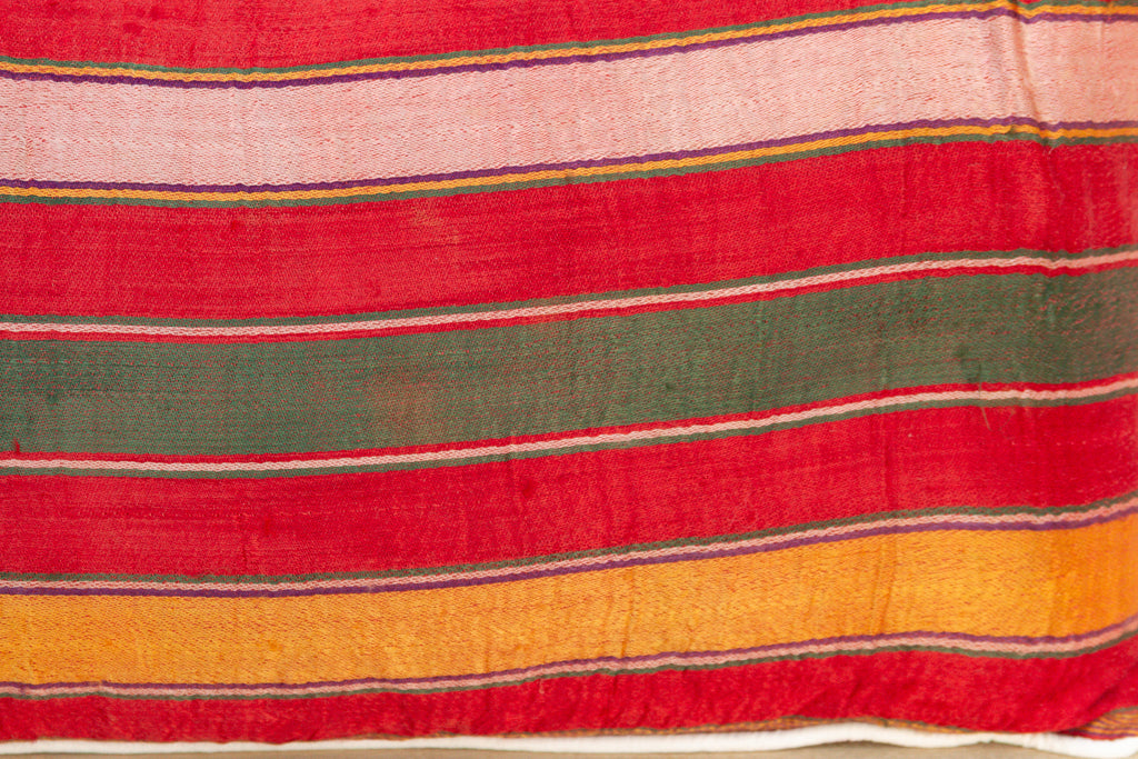 Zarina Striped Mashru Lumbar Pillow (Trade)