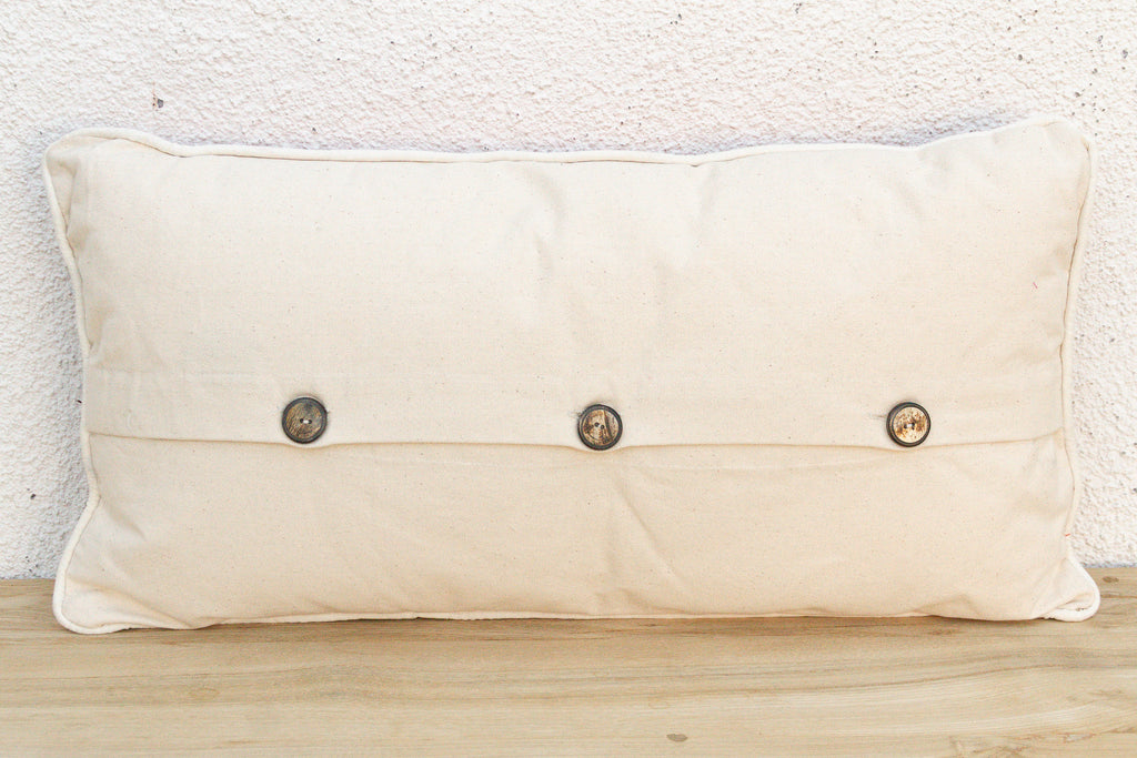 Zarina Striped Mashru Lumbar Pillow (Trade)