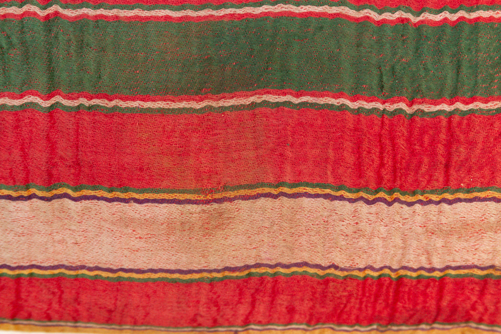 Kutch Striped Gujarati Mashru Lumbar Pillow (Trade)