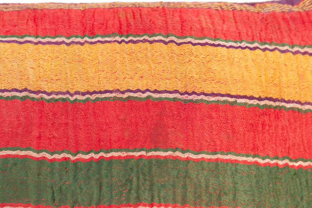 Kutch Striped Gujarati Mashru Lumbar Pillow (Trade)