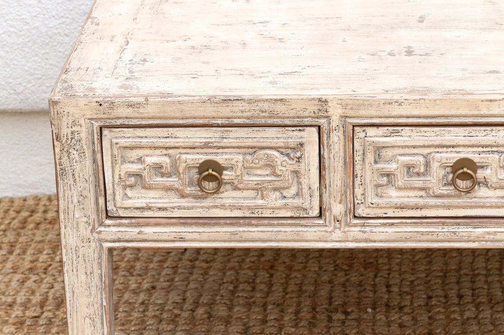 Ming Style Coffee Table w/ Ancestral Carvings