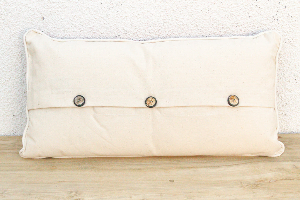 Kutch Striped Gujarati Mashru Lumbar Pillow (Trade)