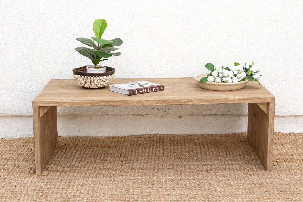 Contemporary Farmhouse Waterfall Coffee Table