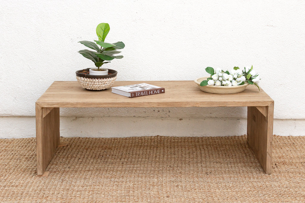 Contemporary Farmhouse Waterfall Coffee Table