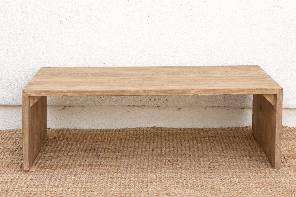 Contemporary Farmhouse Waterfall Coffee Table