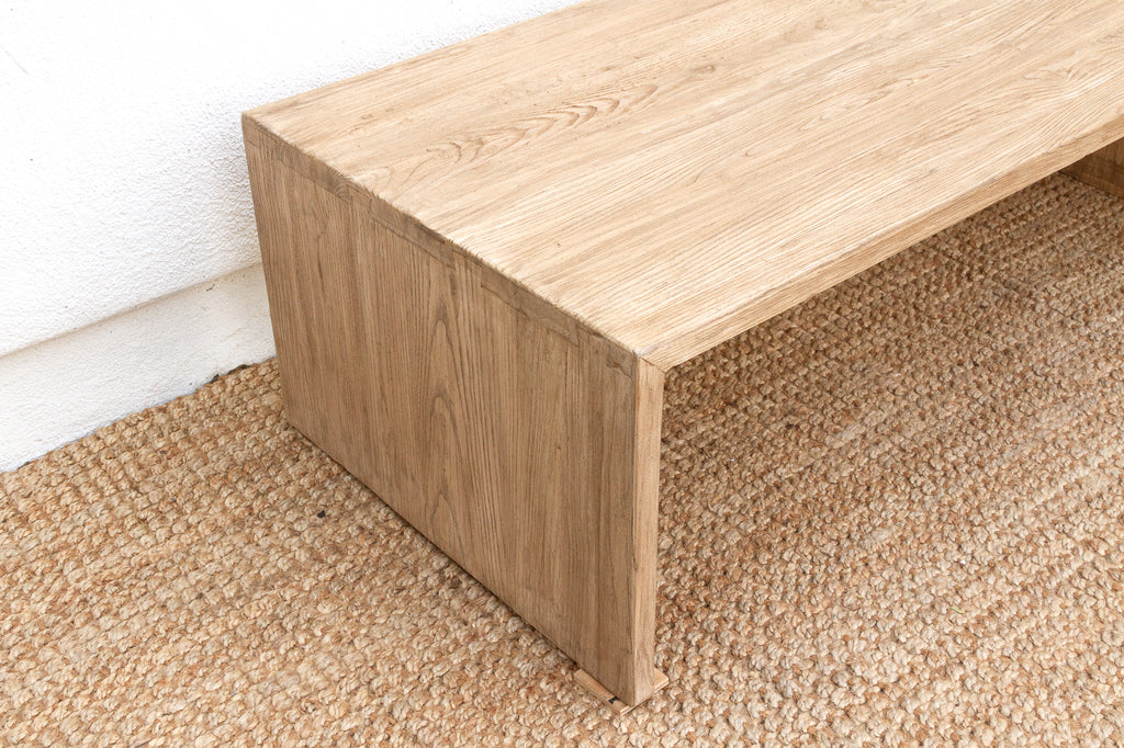 Contemporary Farmhouse Waterfall Coffee Table