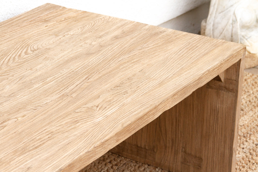 Contemporary Farmhouse Waterfall Coffee Table