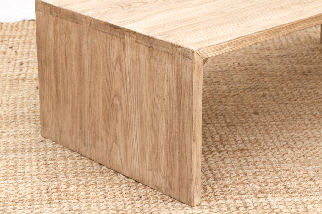 Contemporary Farmhouse Waterfall Coffee Table