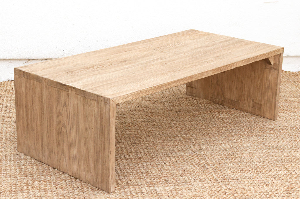 Contemporary Farmhouse Waterfall Coffee Table