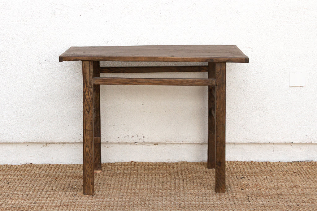 Reconstructed Rustic Warm Walnut Finish Console