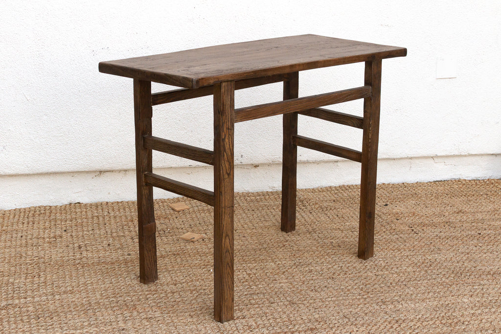 Reconstructed Rustic Warm Walnut Finish Console