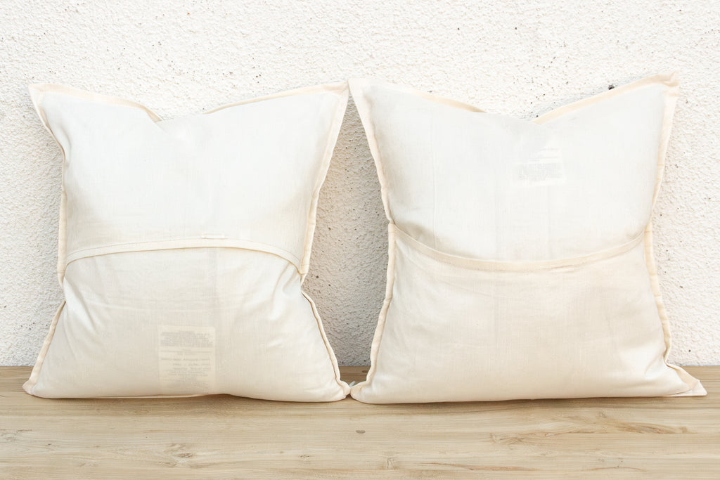 Pair of Kairi Ivory Paisley Pillow Covers (Trade)
