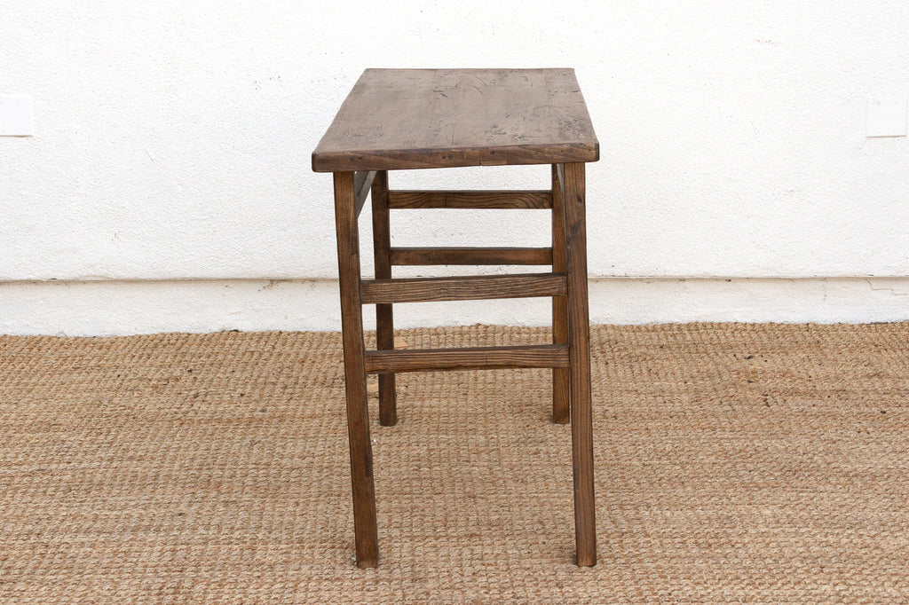 Reconstructed Rustic Warm Walnut Finish Console