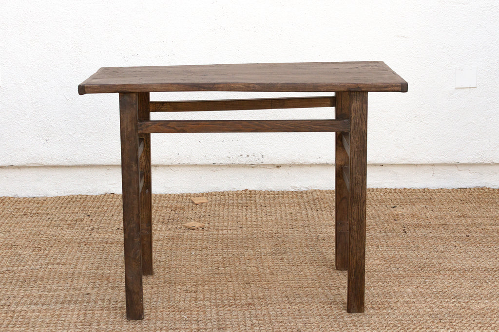 Reconstructed Rustic Warm Walnut Finish Console