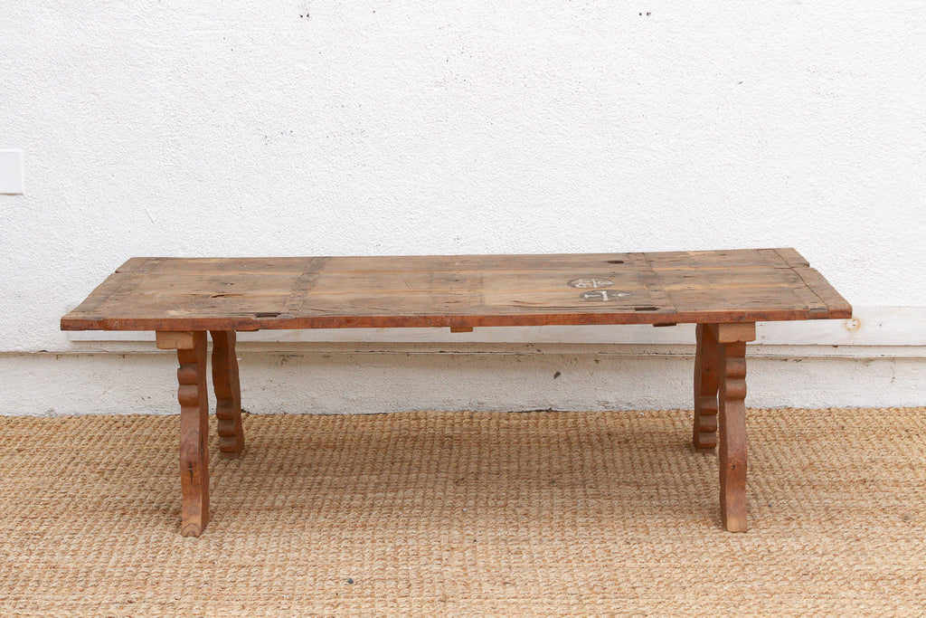 Antique Oxidized Teak South India Coffee Table (Trade)