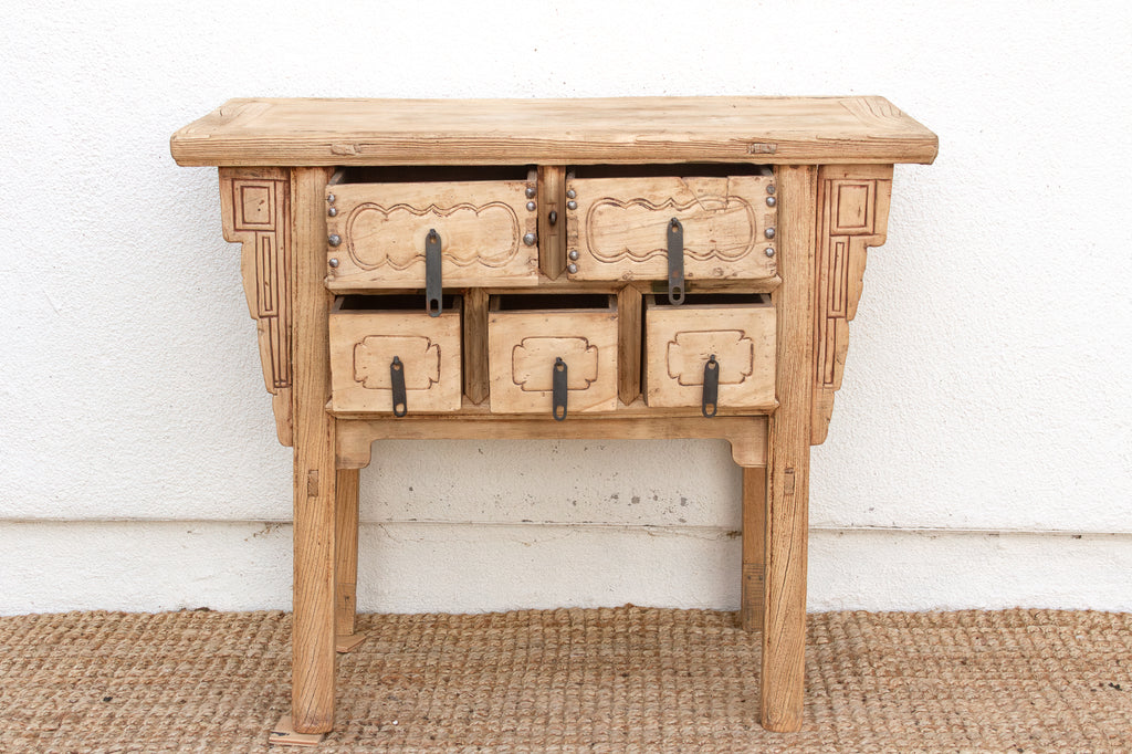 Antique 5-Drawer Altar Dresser w/Sunbleach Finish