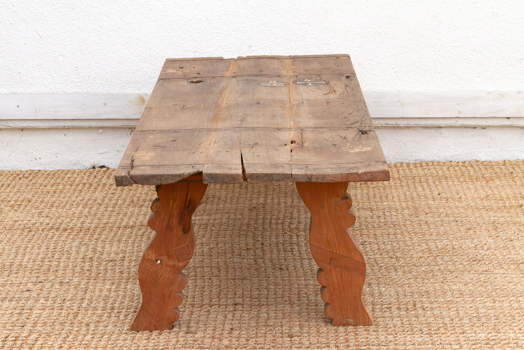 Antique Oxidized Teak South India Coffee Table (Trade)