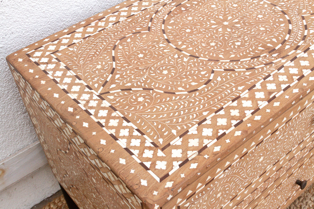 One-Of-A-Kind Heritage Inlay Chest of 2 Drawers (Trade)