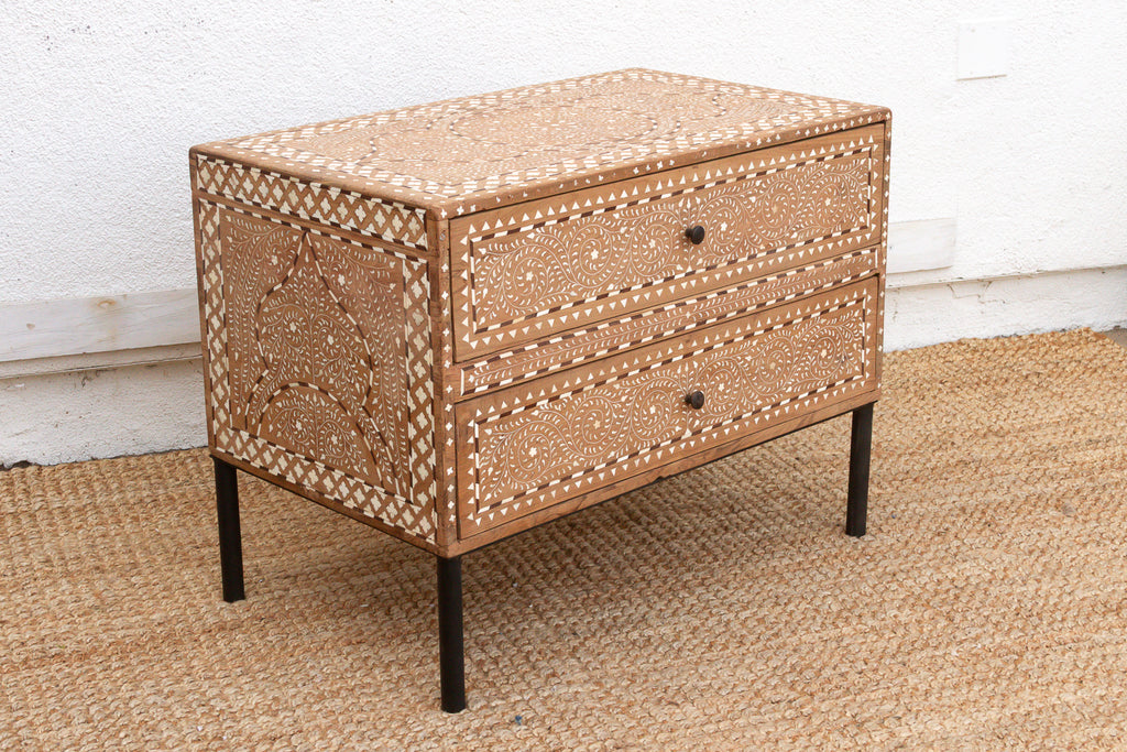 One-Of-A-Kind Heritage Inlay Chest of 2 Drawers (Trade)