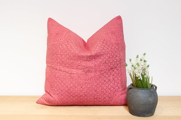 Amaranth Hand-Stitched Pillow Cover