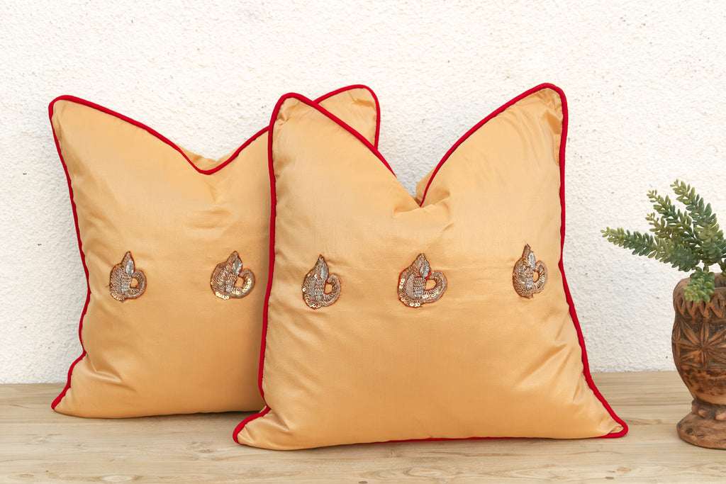 Pair of Ojas Zardozi Pillows