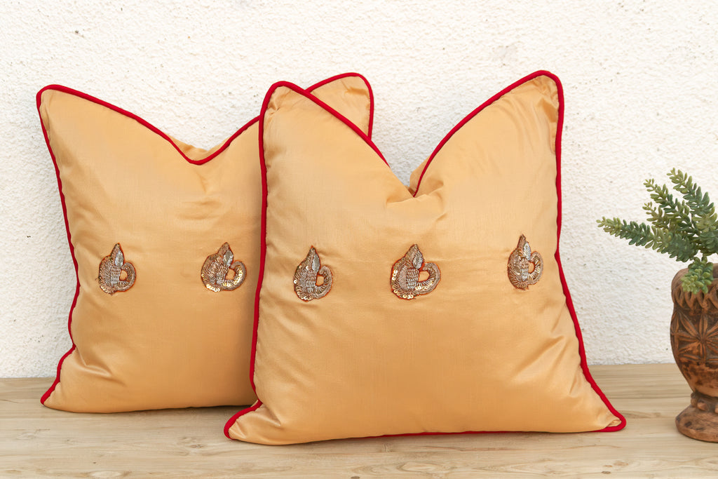 Pair of Ojas Zardozi Pillows