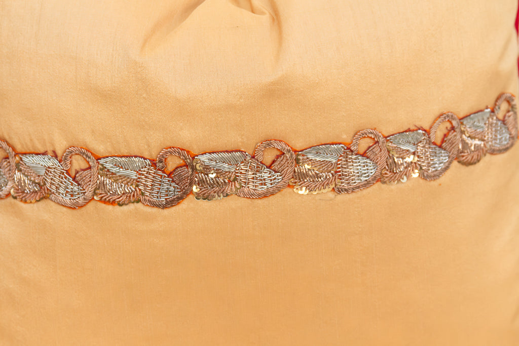Pair of Gold Zardozi Pillows