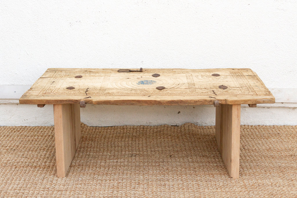 19th Century Carved Sunburst Medallion Coffee Table (Trade)