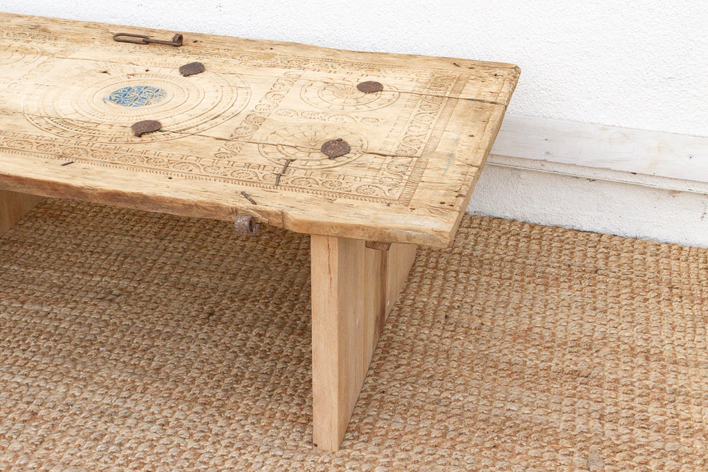 19th Century Carved Sunburst Medallion Coffee Table (Trade)