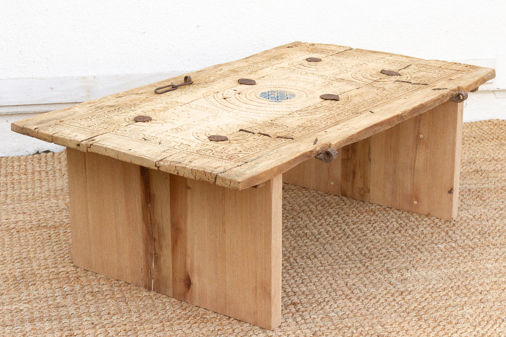 19th Century Carved Sunburst Medallion Coffee Table (Trade)