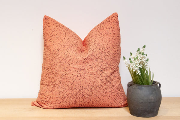 Apricot Hand-Stitched Pillow Cover