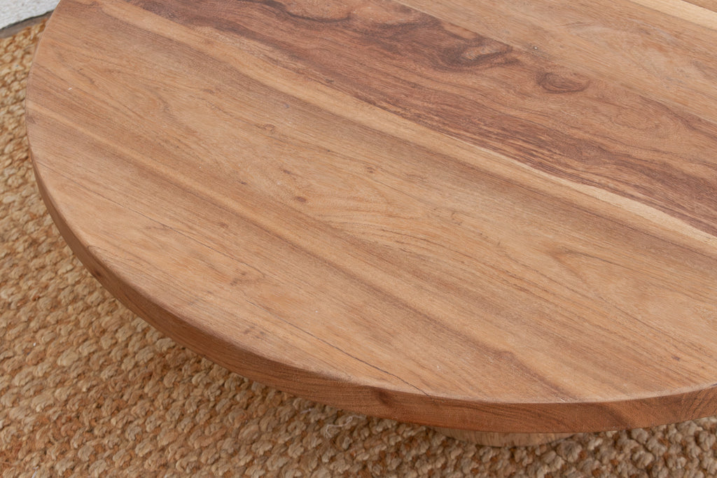 Reclaimed Teak Organic Modern Round Coffee Table (Trade)