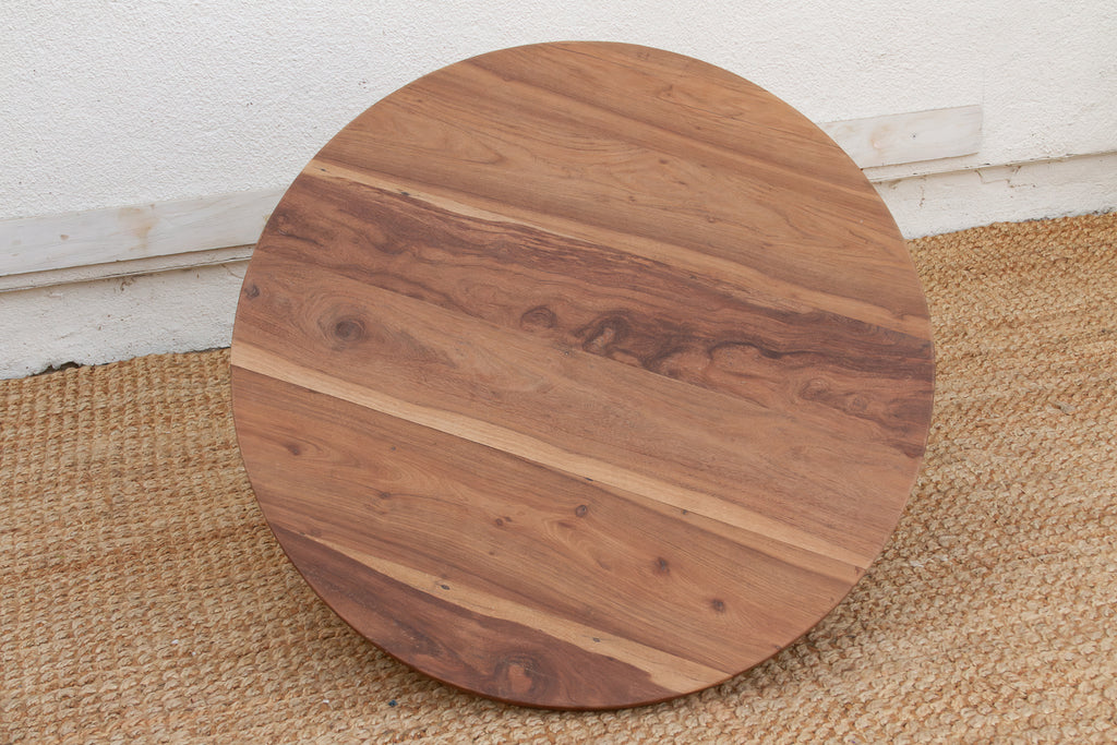 Reclaimed Teak Organic Modern Round Coffee Table (Trade)