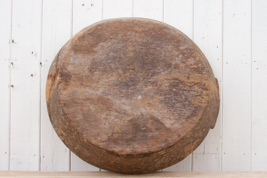 Enormous Antique Rustic Wood Bowl