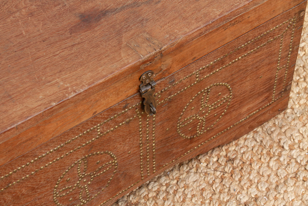 Mid 20th Century British Colonial Teak Chest