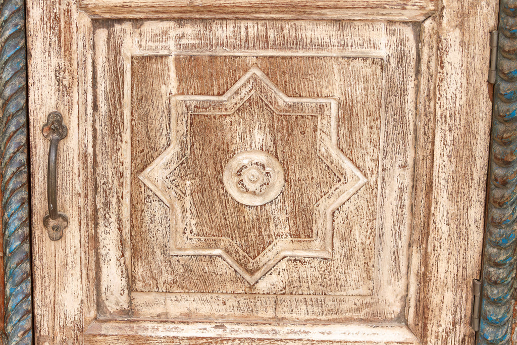 Rustic Reclaimed Door Nightstand Cabinet (Trade)
