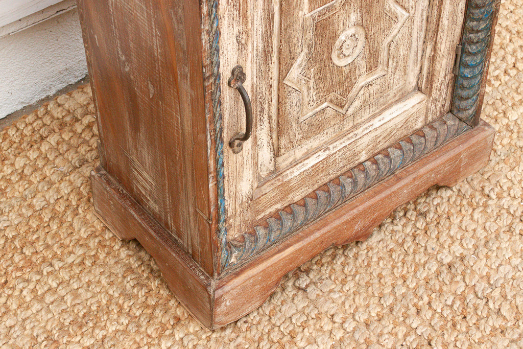 Rustic Reclaimed Door Nightstand Cabinet (Trade)
