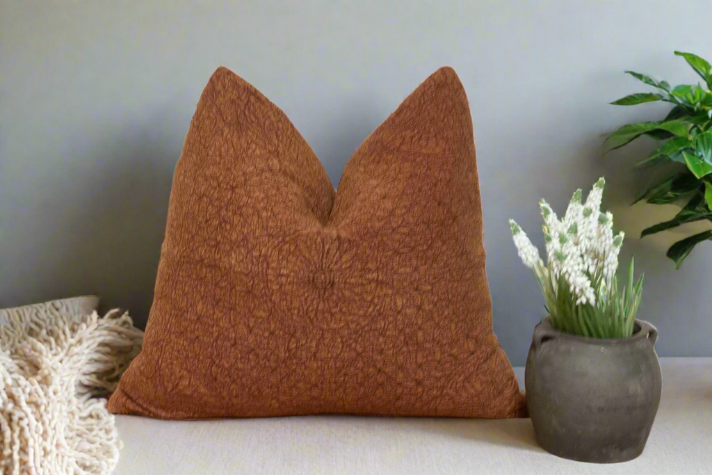 Rosewood Hand-Stitched Pillow Cover