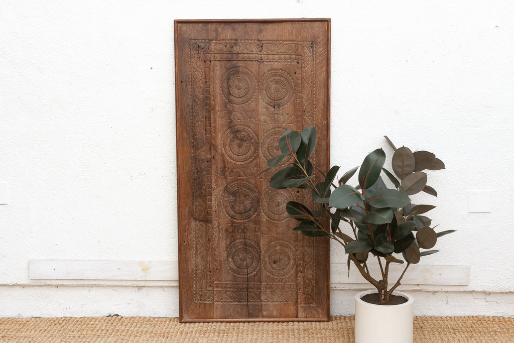 Antique Chatera Finely Carved Door Wall Panel
