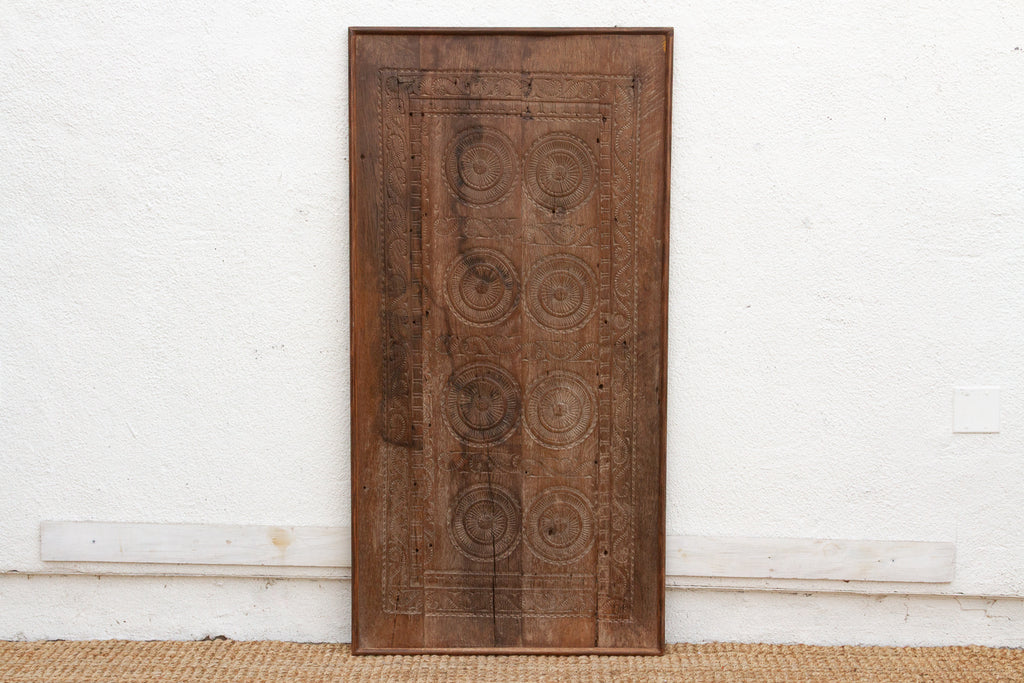 Antique Chatera Finely Carved Door Wall Panel