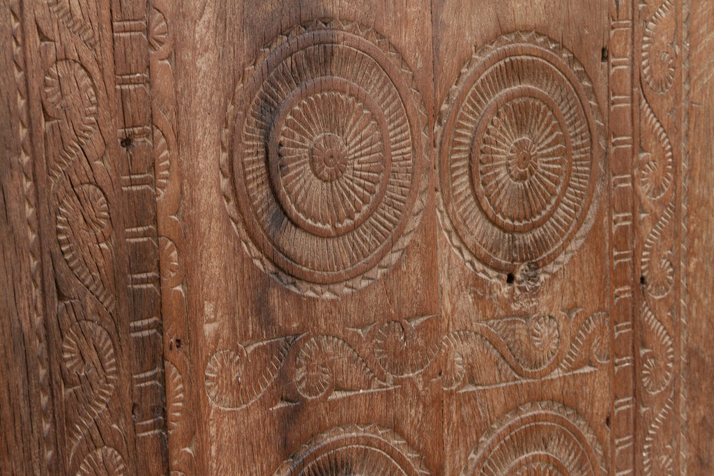 Antique Chatera Finely Carved Door Wall Panel