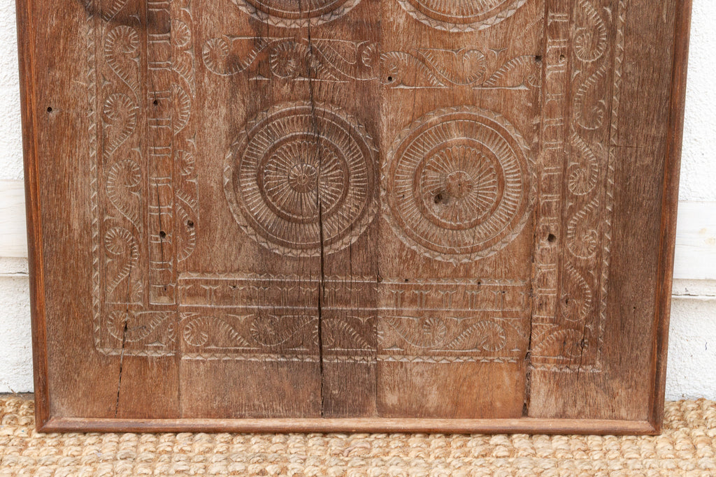 Antique Chatera Finely Carved Door Wall Panel