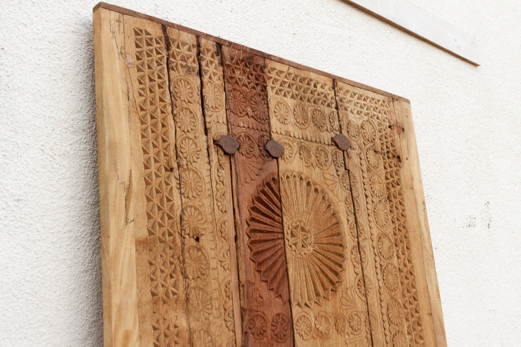 Antique Heavily Carved Fusion Collage Door (Trade)