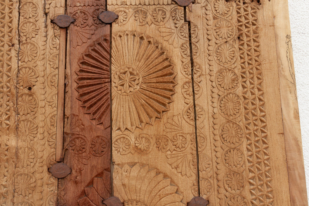 Antique Heavily Carved Fusion Collage Door (Trade)